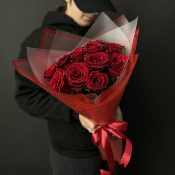 Букеты из красных роз 40 см (Эквадор) (№  13776)