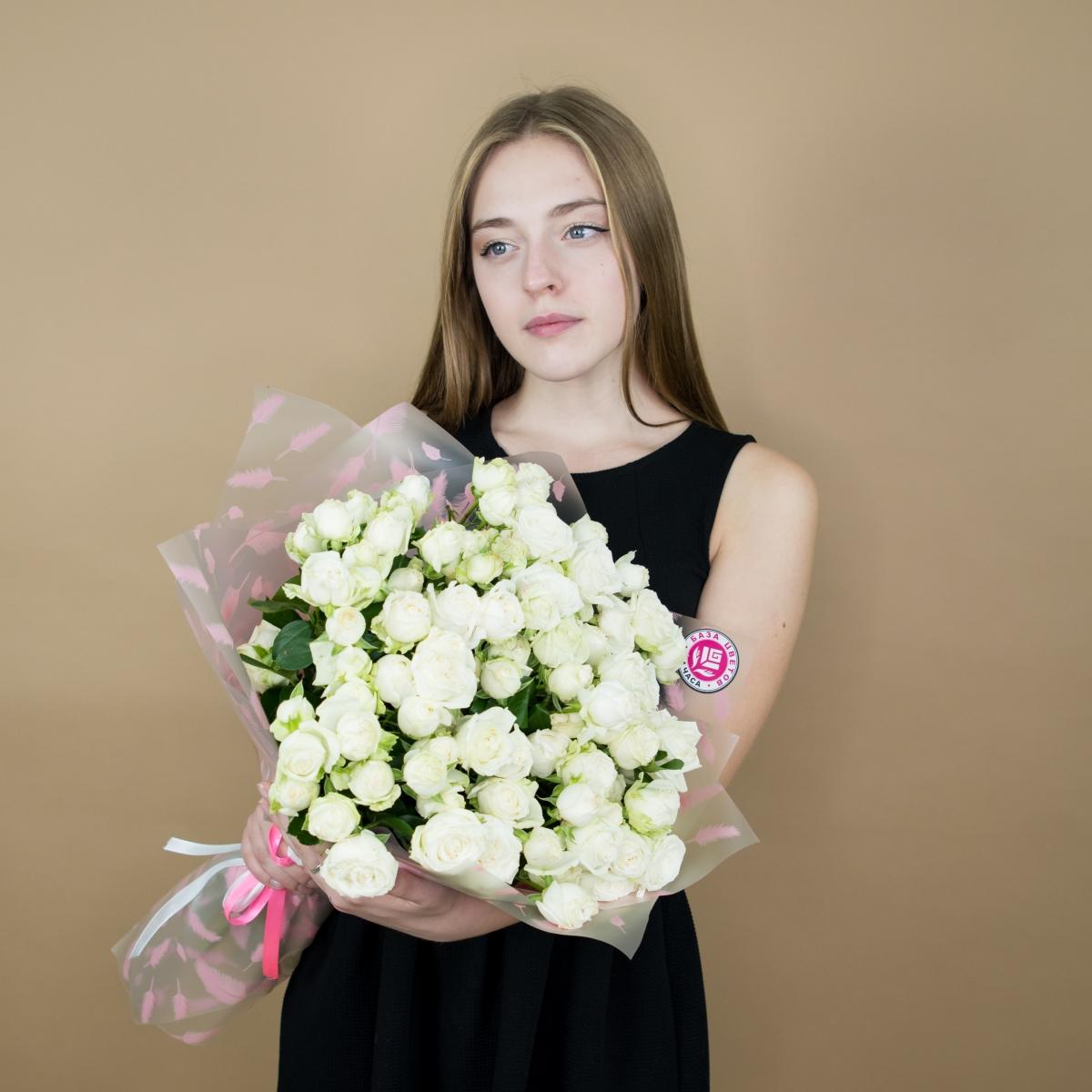 Розы кустовые белые [код товара: 288]