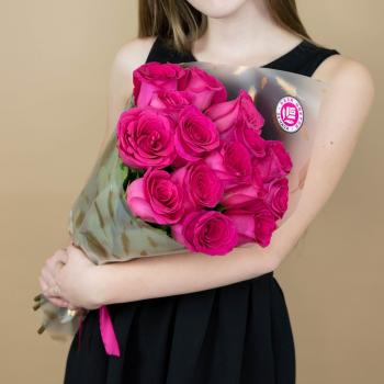 Букет из розовых роз 15 шт 40 см (Эквадор) [код товара: 6432]