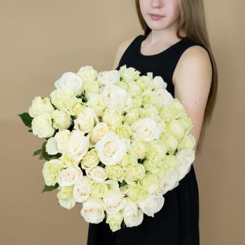 Букет из белых роз 75 шт. (40 см) (Артикул  6672)