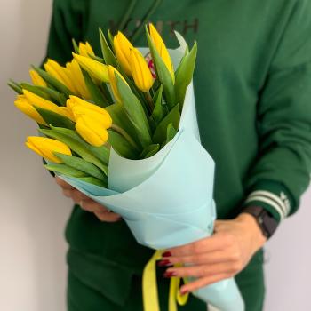 Тюльпаны жёлтые 15 шт №  10140